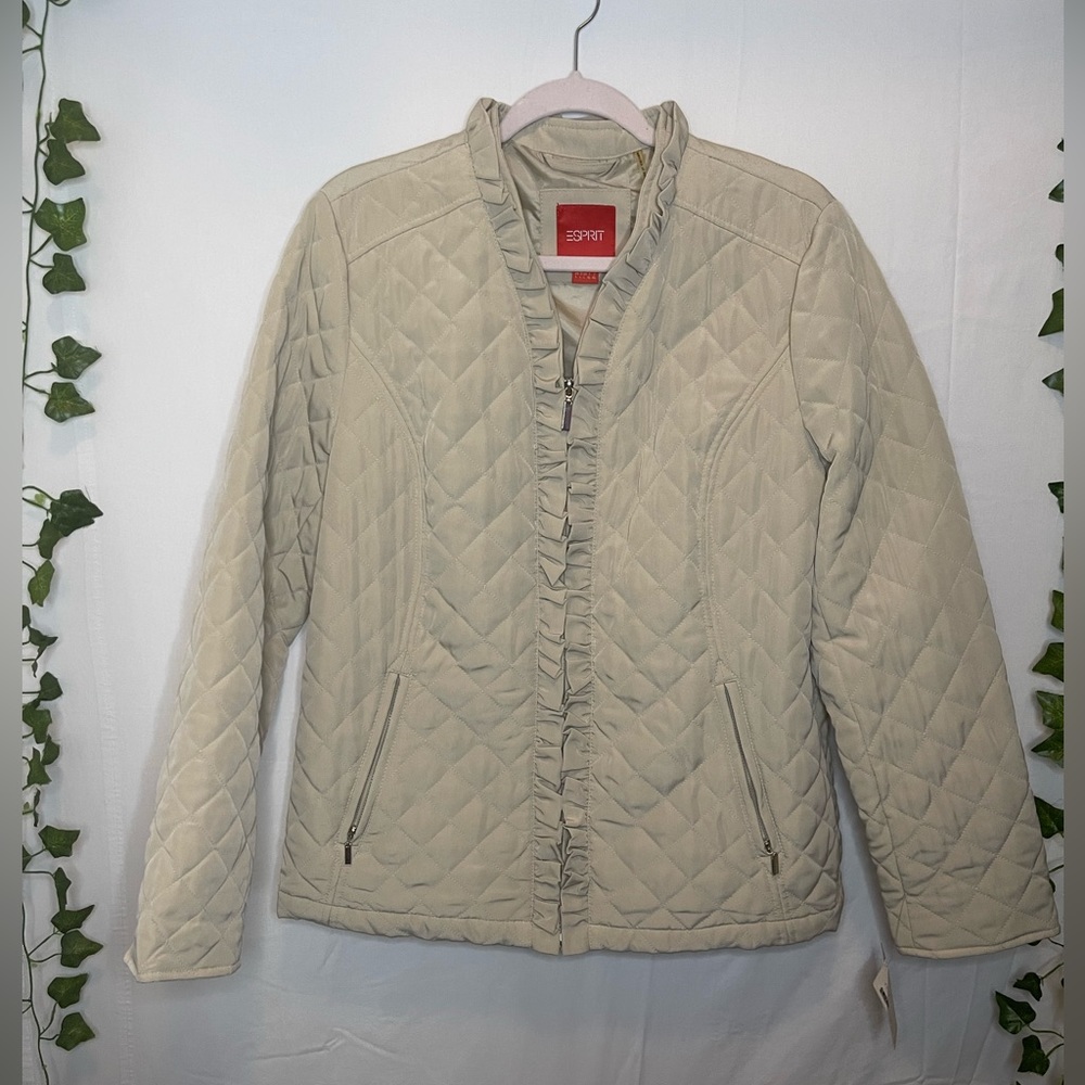 Tan Espirit coat size large (New with tags)